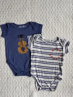 BOBO CHOSES 半袖ロンパース2点セット