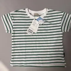 petit main 緑と白のストライプTシャツ 80(SS)新品タグ付き