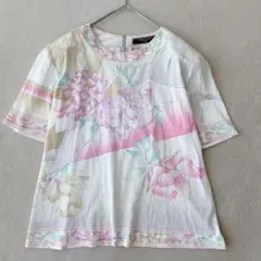 LEONARD レオナール 半袖カットソー Tシャツトリムライン 花柄 - メルカリ