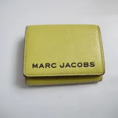 ✈ マークジェイコブス　ロゴ　バイカラー レザー　2口　3つ折り 財布　イエロー