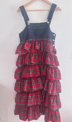 wcloset フリルティアードジャンスカ レッド