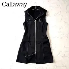 キャロウェイ　ゴルフウェア　ベストワンピース　ブラック　フード取り外し　Mサイズ