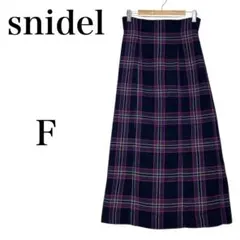 【スナイデル】 ロングスカート タイト フレア チェック柄 綿混