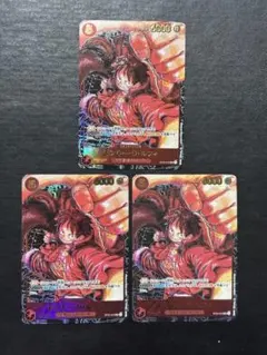 ワンピースカード　モンキー・D・ルフィST01-012 SR 3枚セット