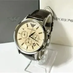 新品電池】GUESS ゲス 美品 稼働 45mm ビッグフェイス アイボリー 
