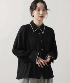 パール衿ジョーゼットブラウスのサムネイル
