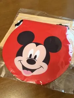 ミッキーマウス顔柄まんまる巾着