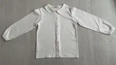 ファミリア　女の子120 白　ブラウス　綿100% リボン