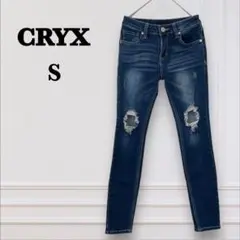 【クリックス CRYX】デニムパンツ ジーンズ（S）ダメージ スキニー 細身