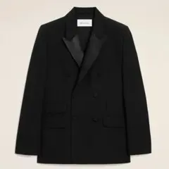 ami paris ブラック ダブルブレスト ストレート スモーキングジャケットのサムネイル