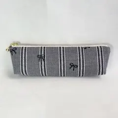 ペンケース 筆箱 ポーチ 文具 ハンドメイド リボン ①