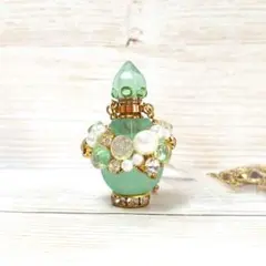 ハンドメイド 天然石 フローライト蛍石 装飾ペンダント