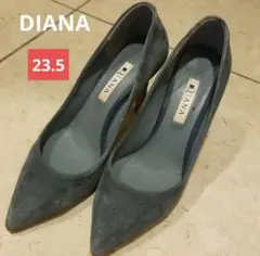 【DIANA】スエード パンプス グレー 23.5cm