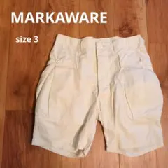 最終価格　MARKAWARE ショートパンツ ホワイト サイズ3のサムネイル