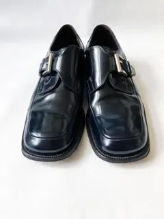 【美品】PRADA プラダ　レザー モンク ストラップ ドレス 6 イタリア製 美品】PRADA プラダ レザー モンク ストラップ ドレス 6