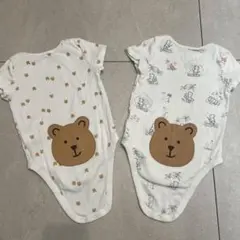 GAPベビー肌着 2枚セット ブラナンくんクマデザイン