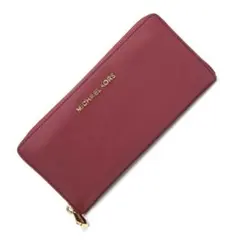 マイケルコース ラウンドファスナー長財布 ワインレッド