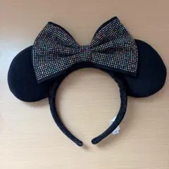 ディズニーリゾート　ミニーカチューシャ　スパンコール