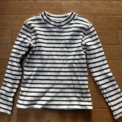 ブランシェス　白と黒　ボーダー　長袖カットソー　120