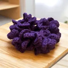 ★ハンドメイド★ダブルフリルシュシュ⭐︎パープル