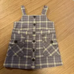 bebeチェック柄ワンピース（ブラウン・イエロー）