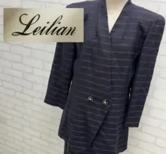 ★美品★ Leilian ストライプ柄 ジャケット スカート セット サイズ９号