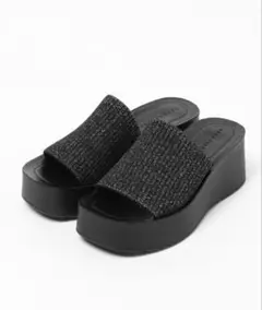 ローリーズファーム カンドウフィットニットサンダル厚底 L