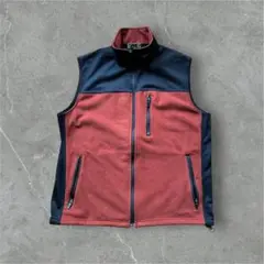 Eddie Bauer フリースベスト　古着　ドローコード　ヴィンテージ　90s