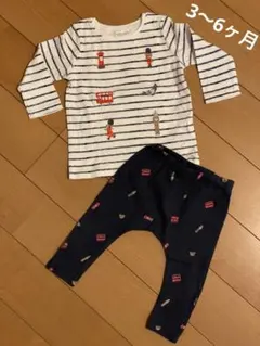［next baby］ ロンドン柄 長袖Tシャツ パンツ セッ薄手のサムネイル
