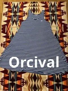 Orcival ストライプ キャミワンピース　フリーサイズ