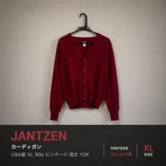 Jantzen カーディガン USA製 XL 90s ビンテージ 短丈 Y2Kのサムネイル