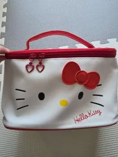 ハローキティ ポーチ 中型 ホワイト/レッド