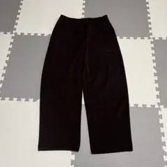 ★未使用★UNIQLO C スウェットワイドパンツ ダークブラウン Lサイズ