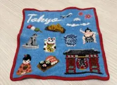 【赤ふちのみ】ANA✖️フェイラー Tokyoデザインのタオルハンカチ　日本未発売