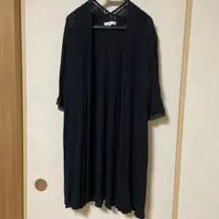 MOUSSY 五分袖　ロングカーディガン　ブラック　春・夏・秋