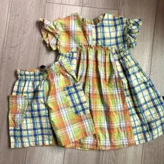 兄妹リンクコーデ ワンピース ハーフパンツ