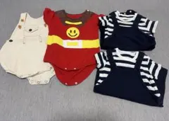 アンパンマン　ロンパース　3点セット　ボーダー