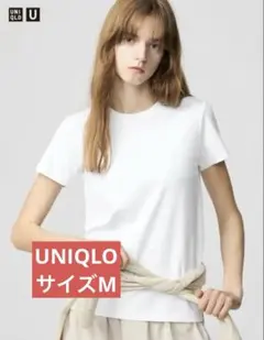 UNIQLO U ユニクロユー　クルーネックTシャツ　白　Mサイズのサムネイル