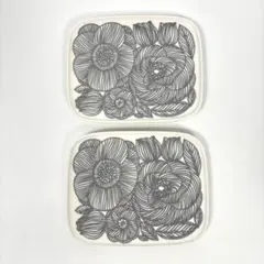 【新品】マリメッコ KURJENPOLVI プレート廃盤品　5枚 marimekko マリメッコ KURJENPOLVI プレート 20センチ - メルカリ