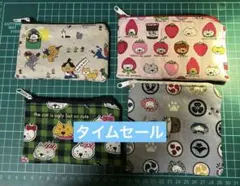 【No.166】ハンドメイド　ポーチ　コットンこばやし　猫　サイズ色々