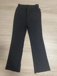gu リブスリットストレートパンツ
