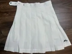 『新品』J.Lindeberg ホワイト プリーツスカート XS