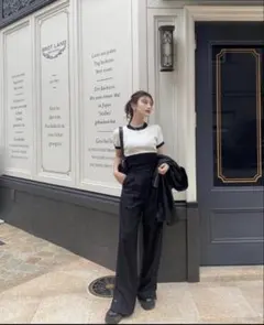 GlamLips サイドベルト サテン WIDE-PANTS - メルカリ
