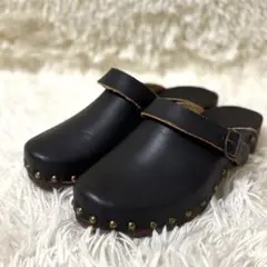 【美品】BOSABO ボサボ　ブラック　レザー　フランス製　23.5