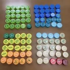 ペットボトルキャップ グリーン/オレンジ/ブルー系100個　ハンドメイド