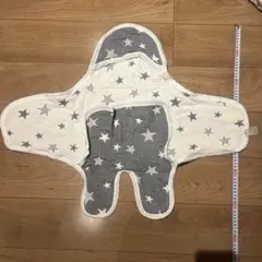 星柄コットンおくるみ フード付き