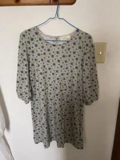 [wcloset]小花柄チュニックワンピース
