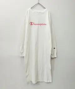 Champion チャンピオン 長袖 ロング丈 Tシャツ ワンピース M