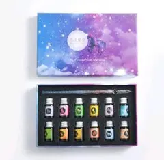 ガラスペン ガラスディップペン 初心者用書道ペン インクペン 自由星空