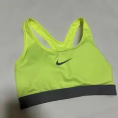 極美品NIKEナイキ　ランニングウェア　スポーツブラ　ネオンイエロー S黄色のサムネイル